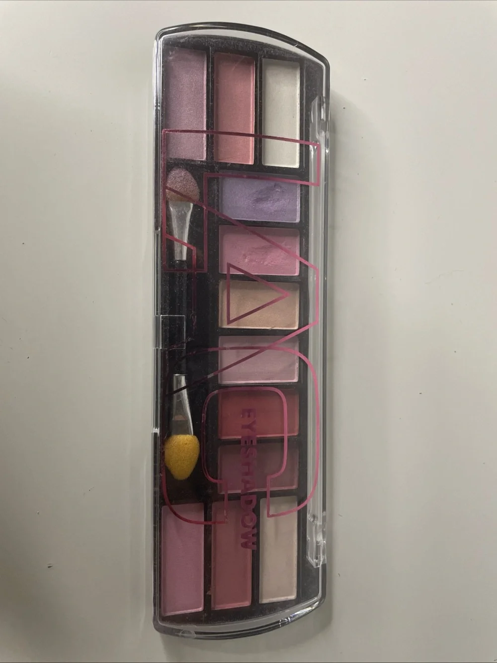 LA Colors Simply Pink 12-Color Eyeshadow Palette in #74194 .28oz Lightly